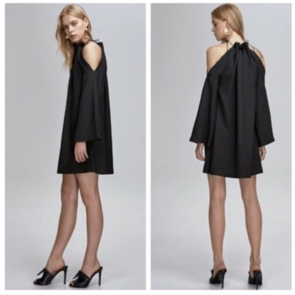 NWT Finders Keepers Cold Shoulder Black Mini Dress